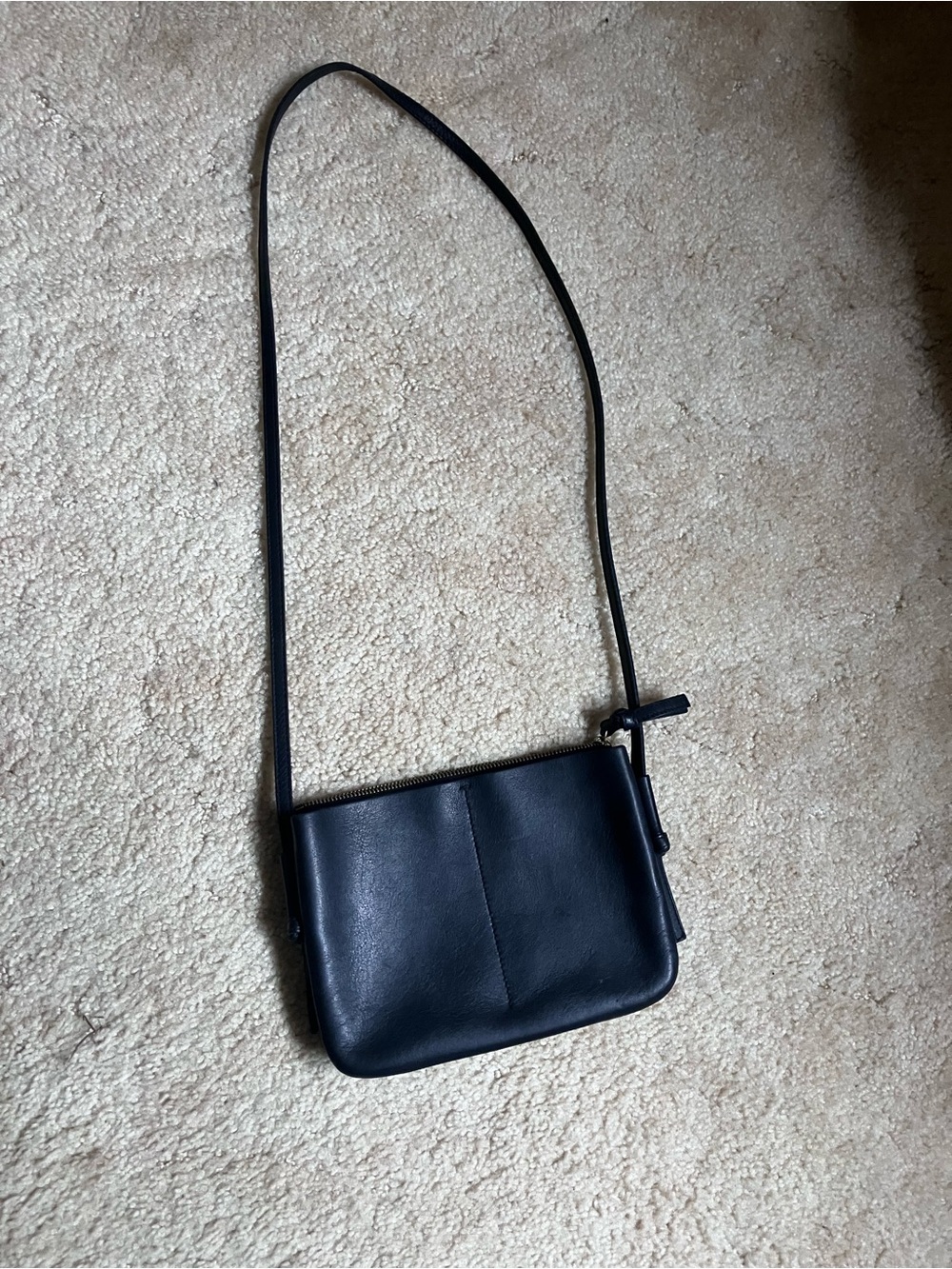 Madewell Black Leather Crossbody Bag